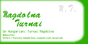 magdolna turnai business card